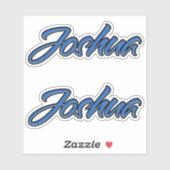 Joshua Name blue Aufkleber Sticker Stickerset (Blatt)