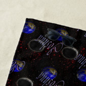 Joshua-Namen mit Planeten und Meteorit, Strandtuch (Beispiel)