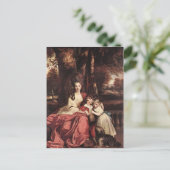 Joshua Reynolds - Lady Delm und ihre Kinder Postkarte (Stehend Vorderseite)