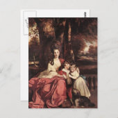 Joshua Reynolds - Lady Delm und ihre Kinder Postkarte (Vorne/Hinten)