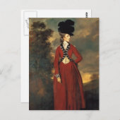 Joshua Reynolds - Lady Worsley Postkarte (Vorne/Hinten)