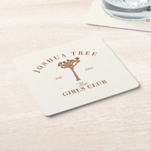 Joshua Tree Bachelorette Rechteckiger Pappuntersetzer (angewinkelt)