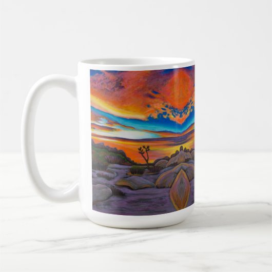 Joshua Tree bei Sonnenuntergang Kaffeetasse (Links)