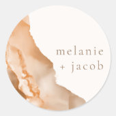 Joshua Tree Bohemische Neutrale Brille + Bräuche Runder Aufkleber (Vorderseite)