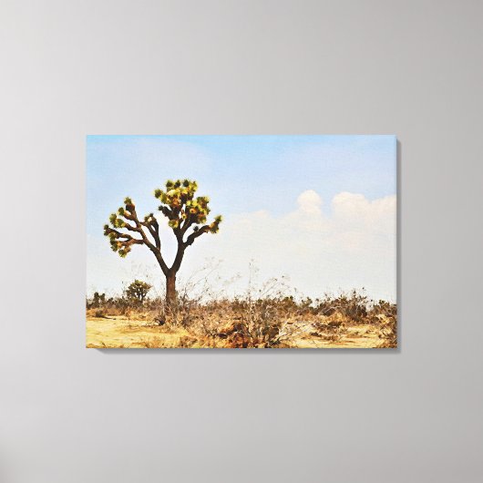 Joshua Tree Cactus Desert Art Print Leinwanddruck (Vorderseite)