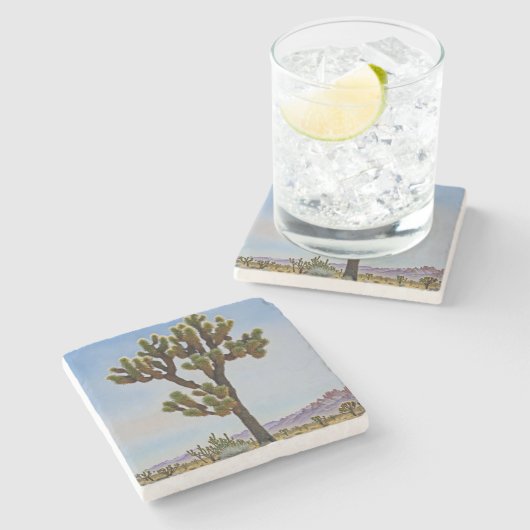 Joshua Tree Cactus Desert Art Untersetzer (Seitenansicht)