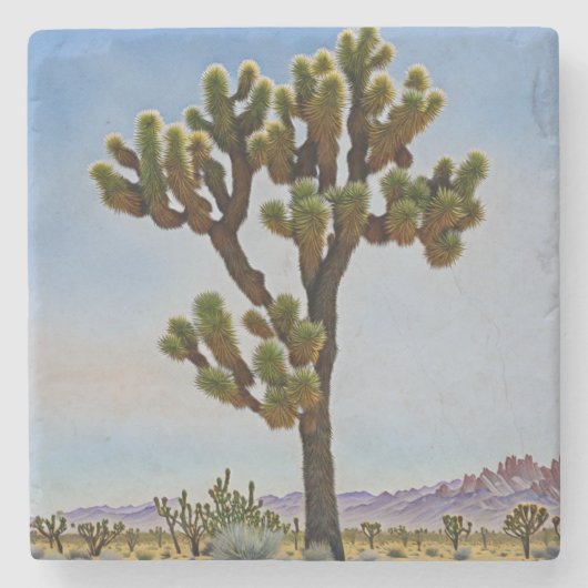 Joshua Tree Cactus Desert Art Untersetzer (Vorderseite)