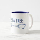 Joshua Tree California Climbing Quickdrag Zweifarbige Tasse (VorderseiteRechts)