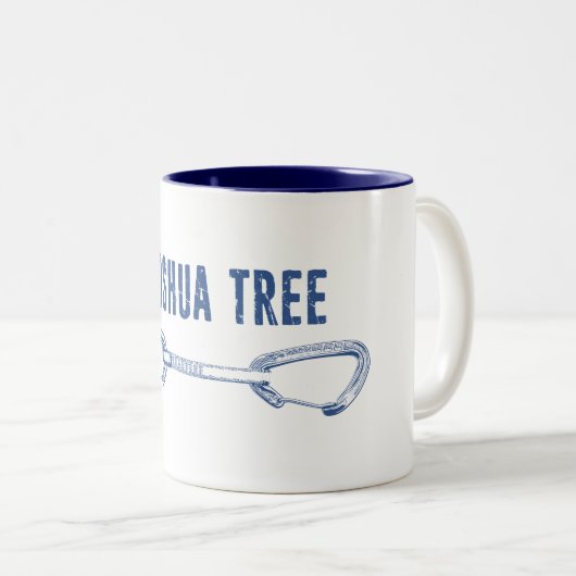 Joshua Tree California Climbing Quickdrag Zweifarbige Tasse (VorderseiteRechts)