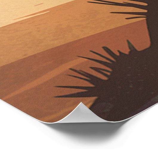 Joshua Tree California Landschaft Wüste Sonnenunte Poster (Ecke)