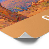 Joshua Tree California Retro Travel Poster (Ecke)