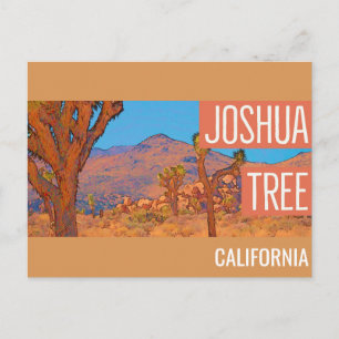 Joshua Tree California Retro Travel Postkarte