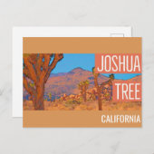Joshua Tree California Retro Travel Postkarte (Vorne/Hinten)