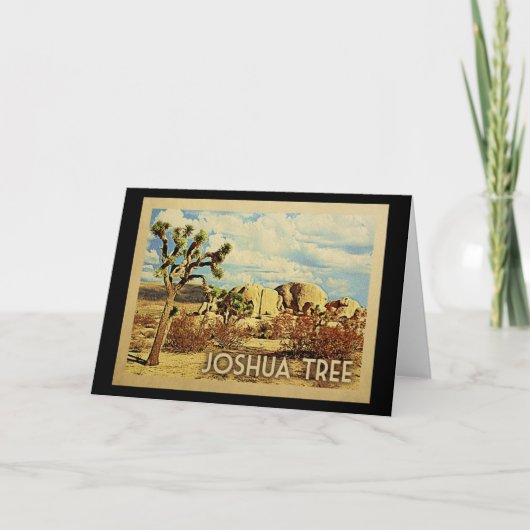 Joshua Tree California Vintage Travel Karte (Vorderseite)