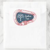 Joshua Tree Climbing Carabiner Rechteckiger Aufkleber (Tasche)