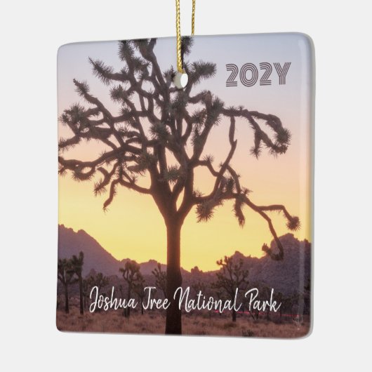 Joshua Tree Custom Ombre Sunset Keramikornament (Links)