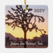 Joshua Tree Custom Ombre Sunset Keramikornament (Vorderseite)