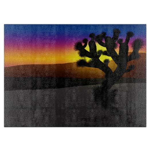 Joshua Tree Desert Silhouette Schneidebrett (Vorderseite)