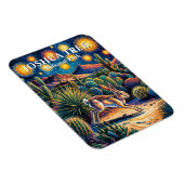 Joshua Tree Desert Wildlife Jackrabbit Colorful Magnet (Rechte Seite)
