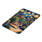 Joshua Tree Desert Wildlife Jackrabbit Colorful Magnet (Linke Seite)