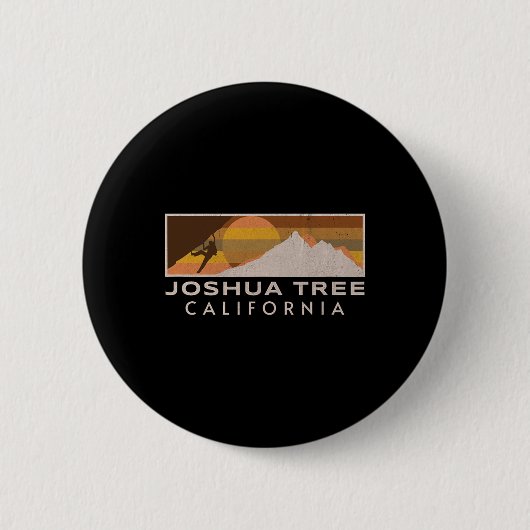 Joshua Tree Felsenklettern Nerd Boulderer Berg Button (Vorderseite)
