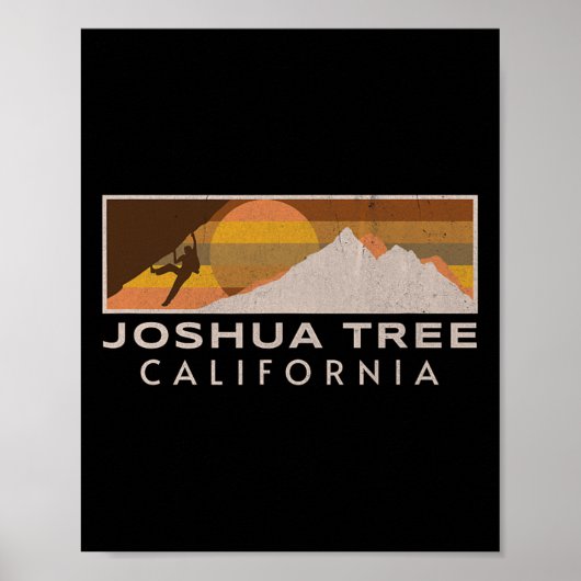 Joshua Tree Felsenklettern Nerd Boulderer Berg Poster (Vorne)