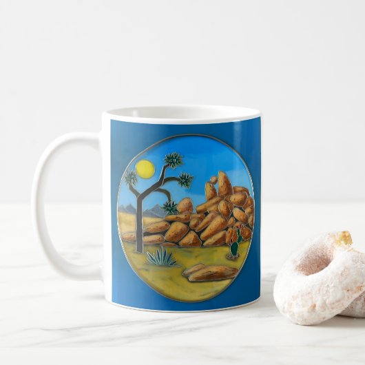 Joshua Tree- Fish Rock Button Kaffeetasse (Mit Donut)
