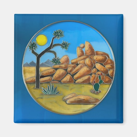 Joshua Tree- Fish Rock Button Magnet (Vorne)