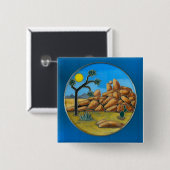 Joshua Tree- Fish Rock Knopf Button (Vorne & Hinten)