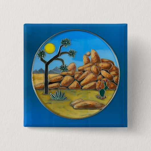 Joshua Tree- Fish Rock Knopf Button (Vorderseite)