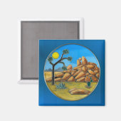 Joshua Tree- Fish Rock Knopf Magnet (Vorderseite/Rückseite)