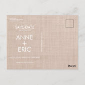 "Joshua Tree" - Flat Modern Save the Date Postcard Postkarte (Rückseite)