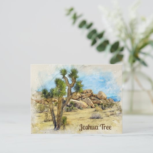 Joshua Tree Fun Fakt Postkarte (Stehend Vorderseite)