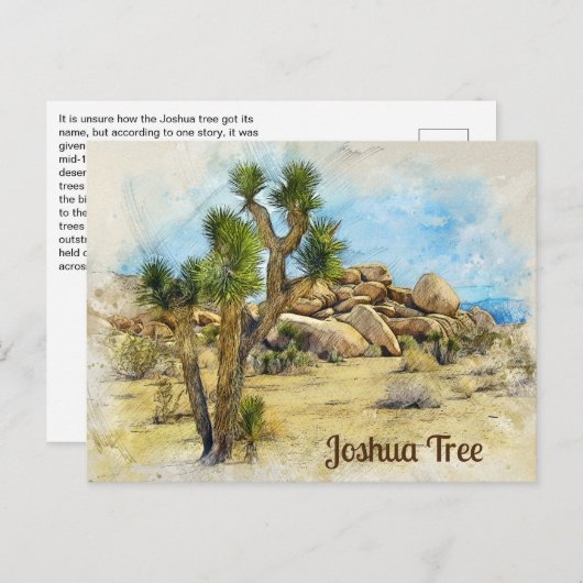 Joshua Tree Fun Fakt Postkarte (Vorne/Hinten)