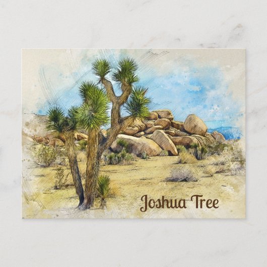 Joshua Tree Fun Fakt Postkarte (Vorderseite)