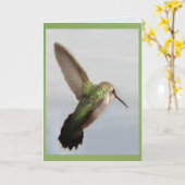 Joshua Tree Hummingbird =Blank Inside Karte (Gelbe Blume)