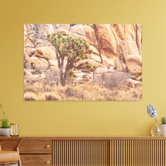 Joshua Tree in der Wüste Leinwanddruck (Insitu (Wohnzimmer))