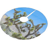 Joshua Tree in Kalifornien Polyester Weihnachtsbaumdecke (Schrägansicht)