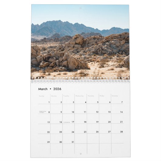 Joshua Tree Kalender (Mär 2026)