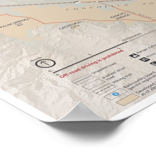 Joshua Tree-Kartenposter Poster (Ecke)