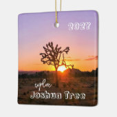 Joshua Tree Lila Orange Sunset Custom Foto Keramikornament (Links)