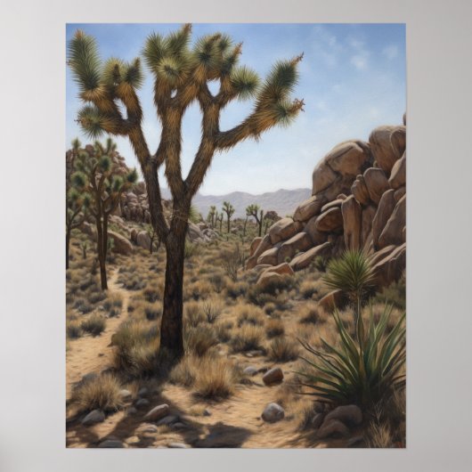 Joshua Tree Malerei Art Print Poster (Vorne)