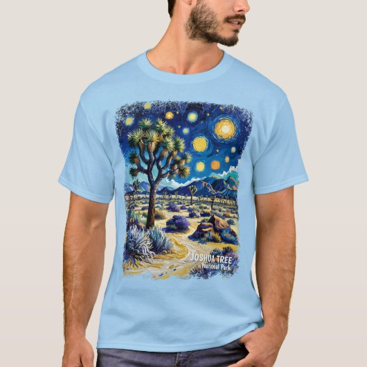 Joshua Tree Mojave Desert Hiking Modern Dreamlike T-Shirt (Vorderseite)