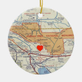 Joshua Tree National Monument Map Keramik Ornament (Vorne)