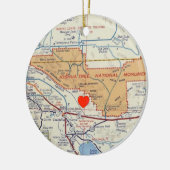 Joshua Tree National Monument Map Keramik Ornament (Links)
