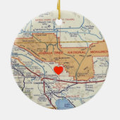 Joshua Tree National Monument Map Keramik Ornament (Hinten)