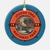 Joshua Tree National Park Bighorn Sheep Compass Keramik Ornament (Hinten)