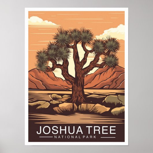 Joshua Tree National Park California USA Travel Poster (Vorne)