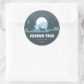 Joshua Tree National Park Hirsche Runder Aufkleber (Tasche)
