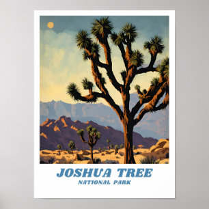 Joshua Tree National Park Illustration Retro-Klass Poster